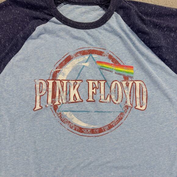 Pink Floyd Shirt Mens XL Blue Raglan Sleeve "Dark Side Of The Moon" Classic Rock - Picture 5 of 7